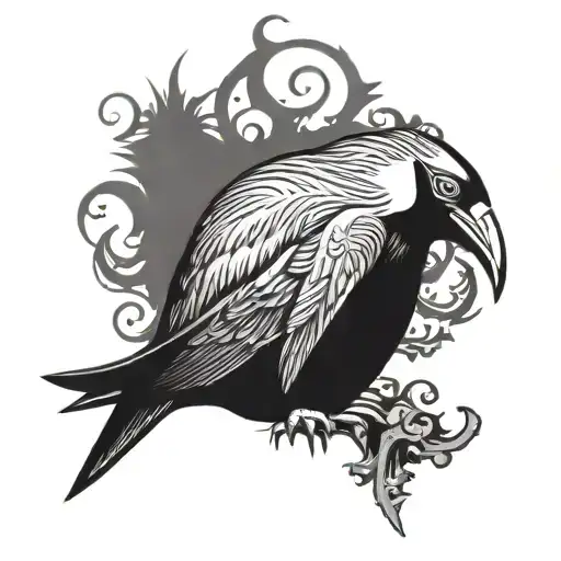 gothic heavy metal penguin tattoo design idea