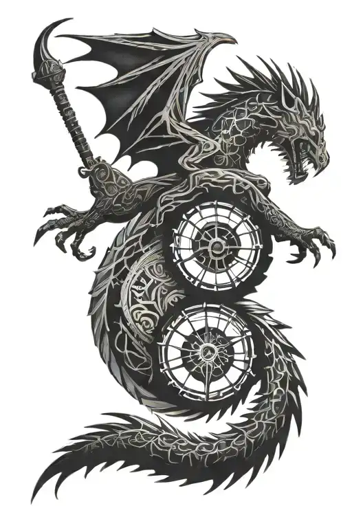 jormungand and helm of awe inspiring tattoo tattoo design idea