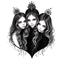 3 Daughters tattoo design idea