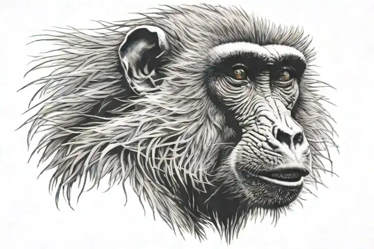 baboon tattoo design idea
