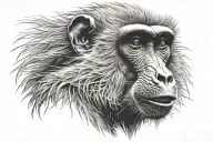 baboon tattoo design idea