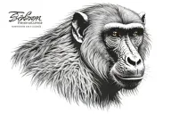 baboon tattoo design idea