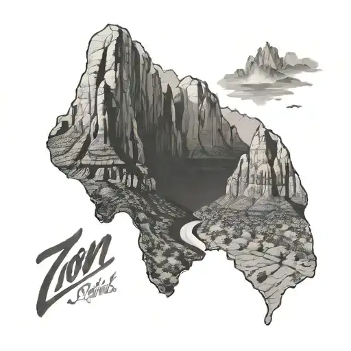 Zion National Park tattoo design idea