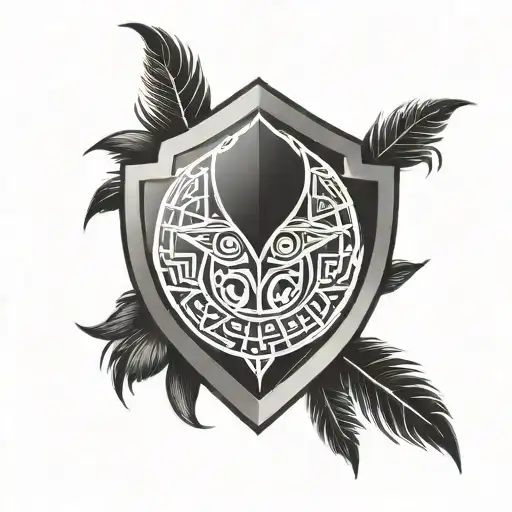 Zulu tribe shield tattoo design idea