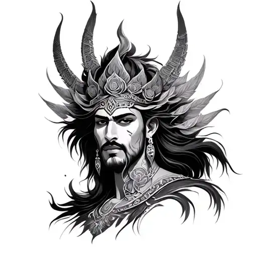 Karna tattoo design idea