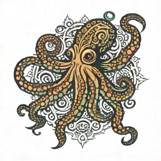 octopus mandala tattoo design idea