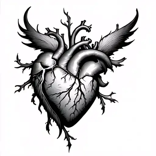heart reborn tattoo design idea