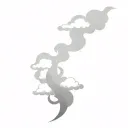 Filler Clouds and Smoke tattoo design idea