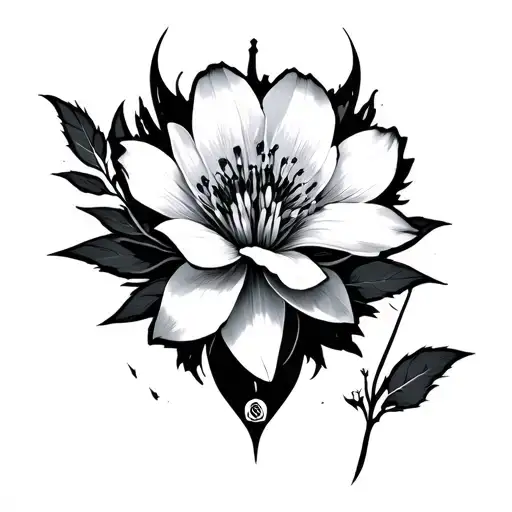 Melissa Rory's Cyberpunk 2077 Tattoo Designs style Milkweed tattoo design idea