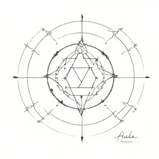 3,6,9 Nikola Tesla power circle tattoo design idea