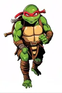 Ninja turtle (followed by ronin) around the leg tattoo design idea
