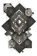 Blackout tattoo design idea