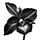 Cattleya Orchid tattoo design idea