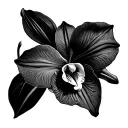 Cattleya Orchid tattoo design idea