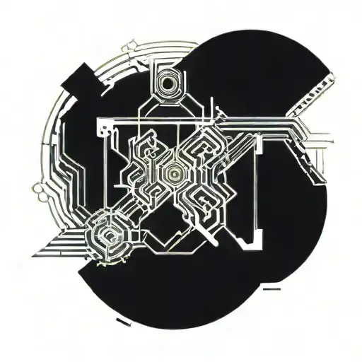 time running tattoo design idea