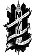 "NYC" "NYC" New York sleeve tattoo design idea