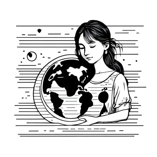 I love travel, I have 2 children, Aria and Tommy tattoo design idea