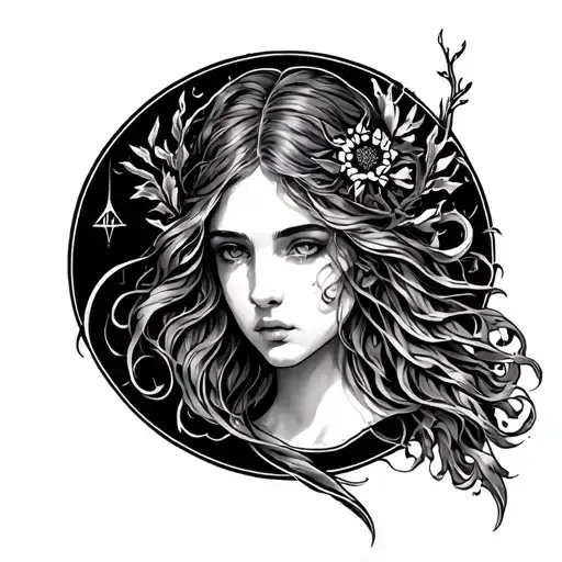 cancer and virgo detailed tattoo tattoo design idea