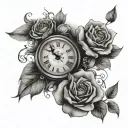 twins miscarriage tattoos with clock tattoo design idea