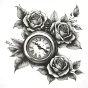 twins miscarriage tattoos with clock tattoo design idea