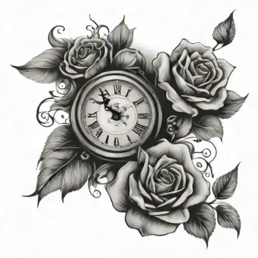 twins miscarriage tattoos with clock tattoo design idea