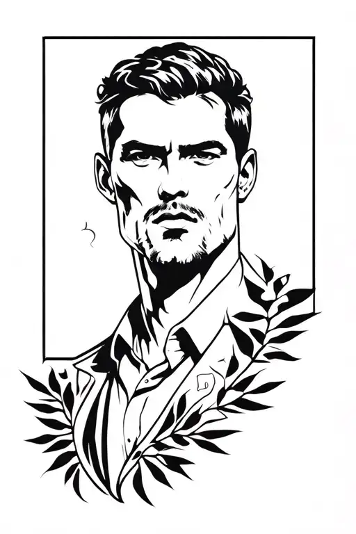 self made man tattoo design idea