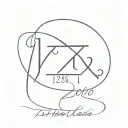 the date “12-03-2006” in roman numeral and underneath write in script “2:24 AM” tattoo design idea