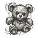 evil teddy bear   tattoo design idea