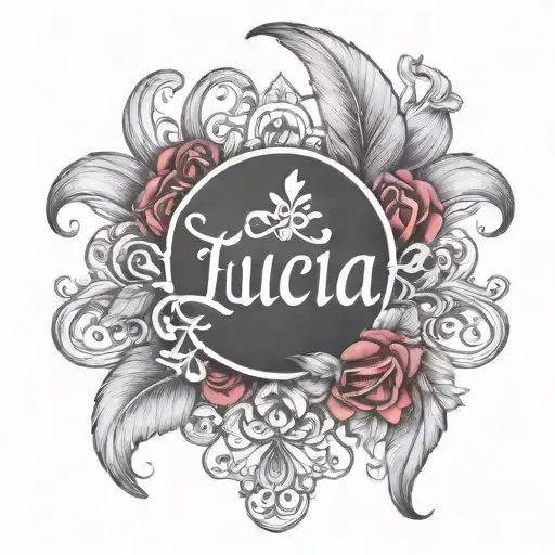 LUCIA. name written tattoo design idea