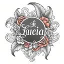 LUCIA. name written tattoo design idea