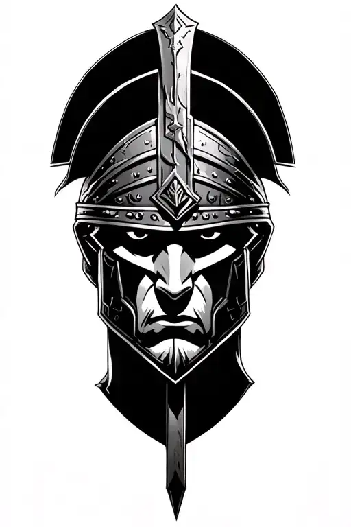 Roman gladiator tattoo design idea