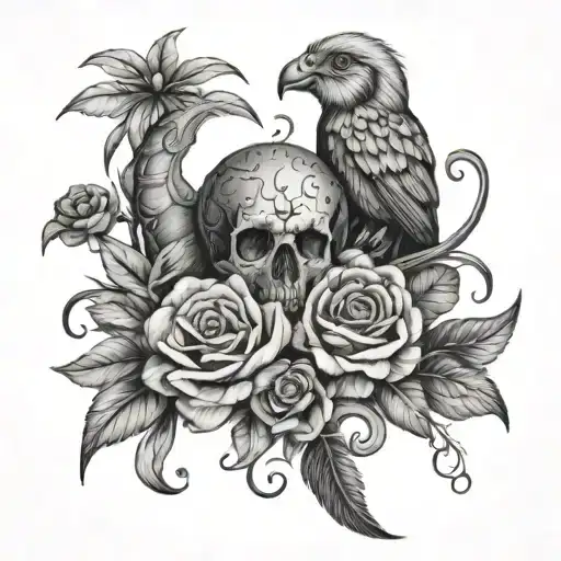 slow party tattoo design idea