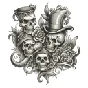 slow party tattoo design idea