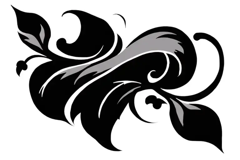 scroll twining tattoo design idea