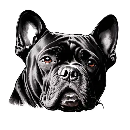 Cane Corso pointy ears tattoo design idea