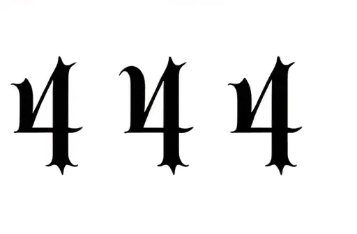 "444" tattoo design idea