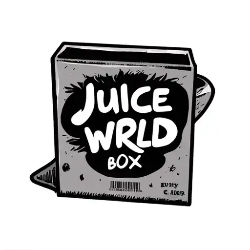 juice wrld juice box tattoo design idea