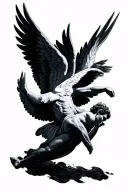falling icarus tattoo design idea