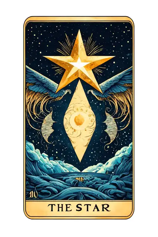 the Star ⭐️ tarot card design tattoo design idea