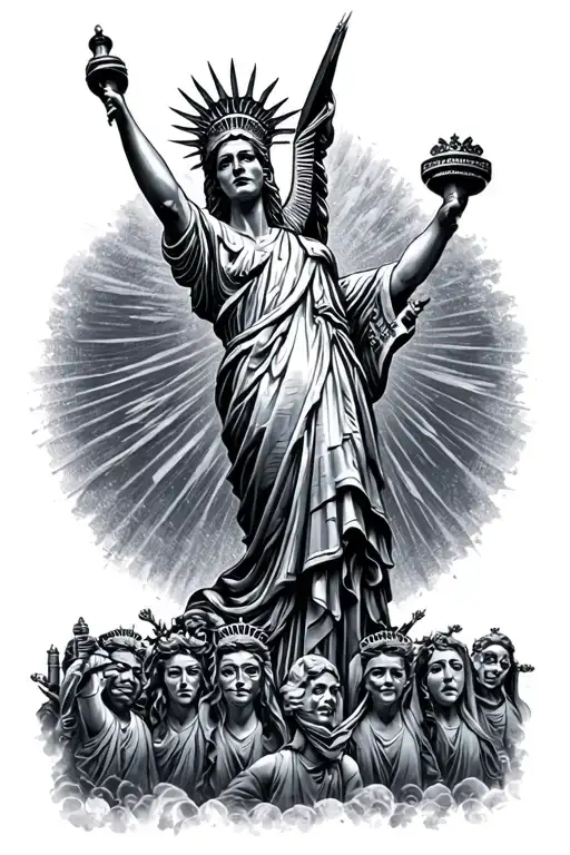 Victory of the People tattoo design idea