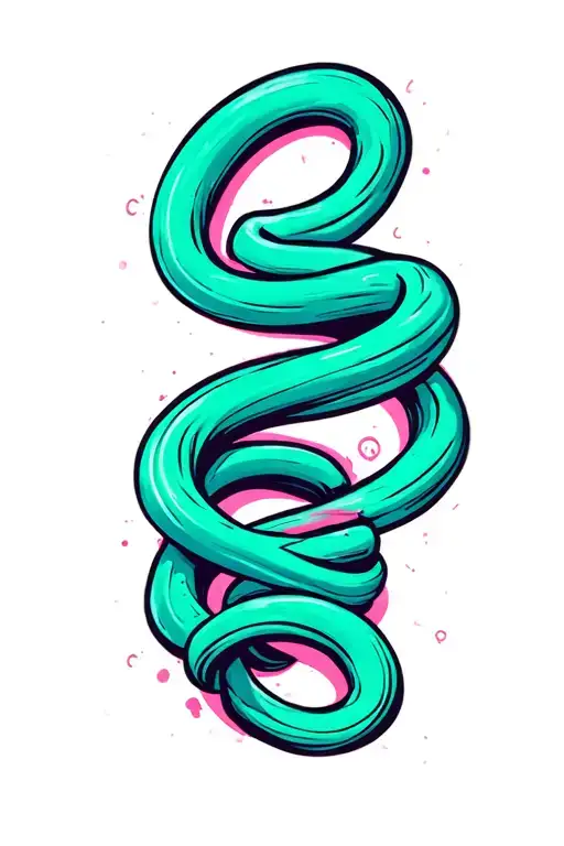 rubber hose cartoon abstract tattoo design idea