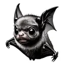 Fruit bat tattoo design idea