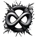 infinity symbol tattoo design idea