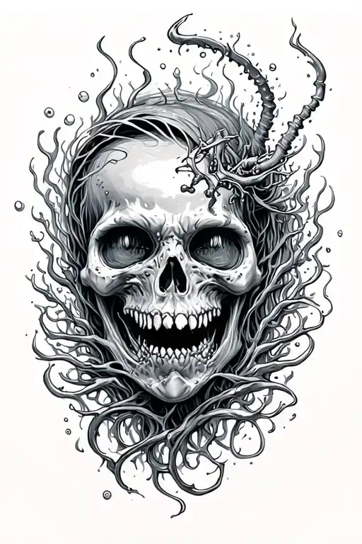 gory underwater tattoo tattoo design idea