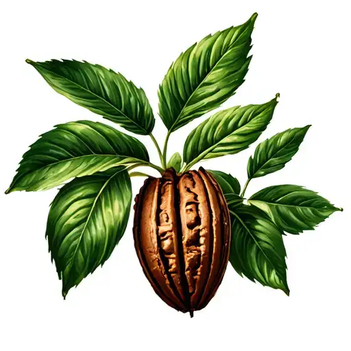 Plant cocoa tattoo design idea