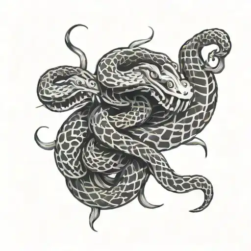 snake and scorpion hybrid tattoo design idea