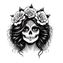 the catrina mexican woman tattoo design idea
