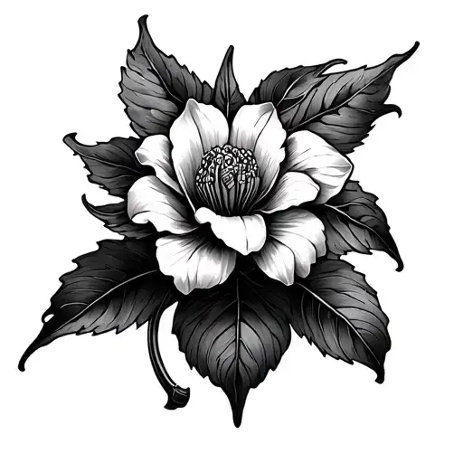 Labyrinth and a Flower Lys tattoo design idea
