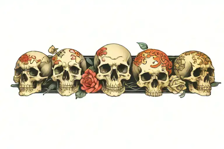 skulls tattoo design idea