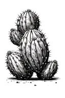 prickly pear cactus tattoo design idea